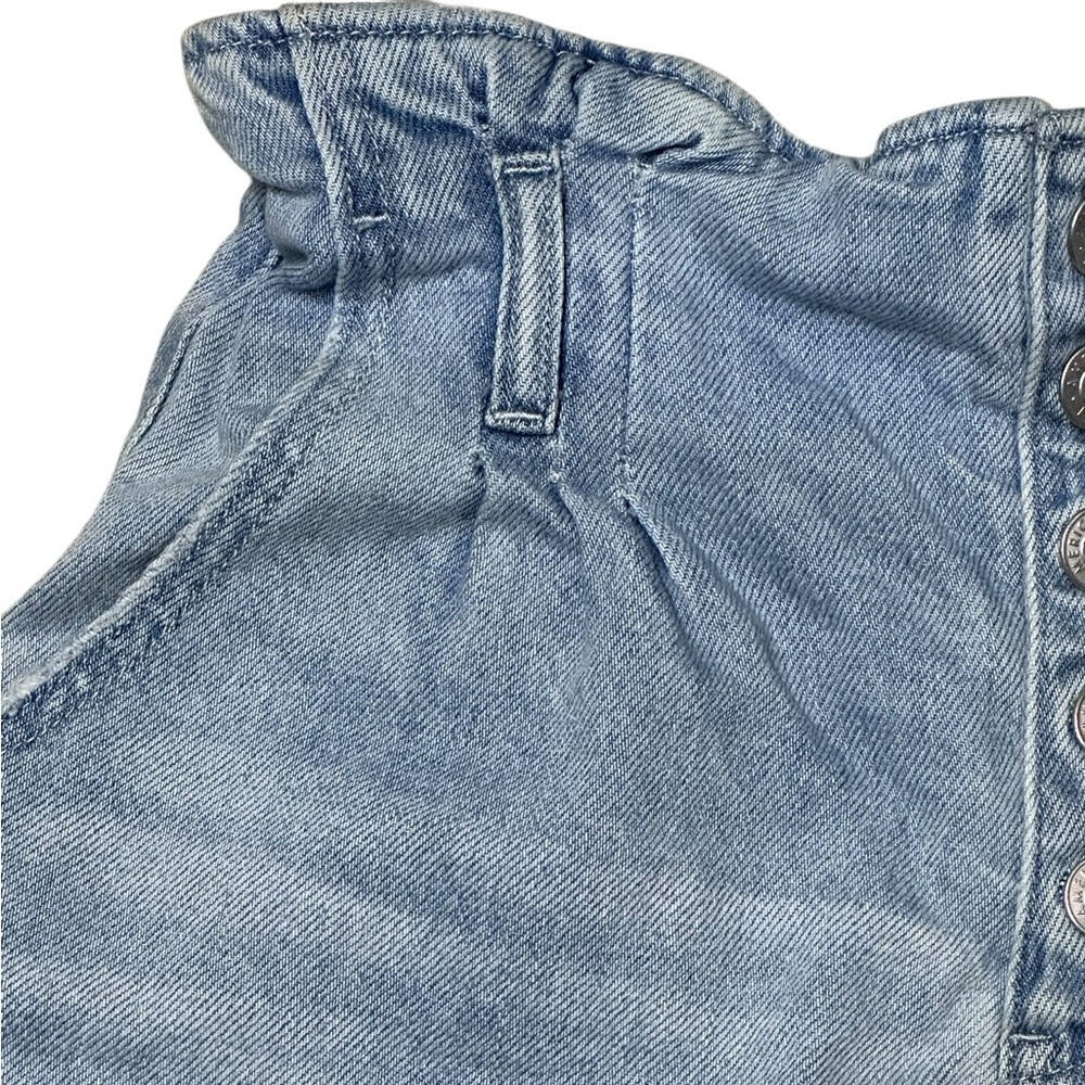 AEO Mom Short Button Fly Paperbag Waist Denim Shorts Blue Light Wash 8‎ - Picture 3 of 11